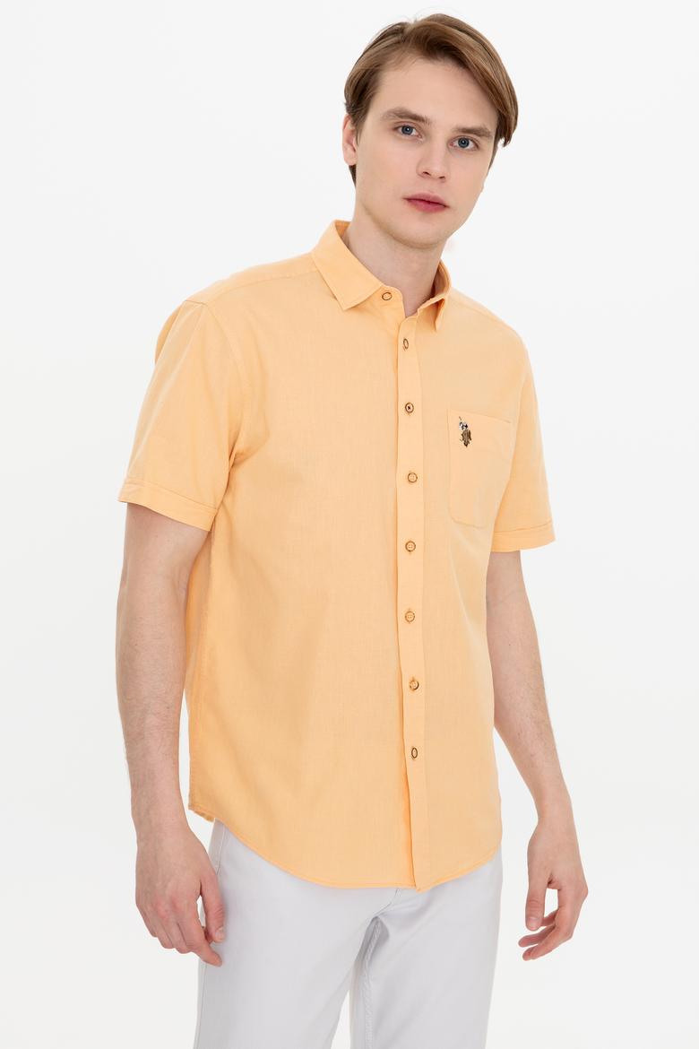 Erkek Turuncu Kısa Kollu Gömlek - 50249523087