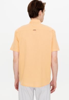 Erkek Turuncu Kısa Kollu Gömlek - 50249523087