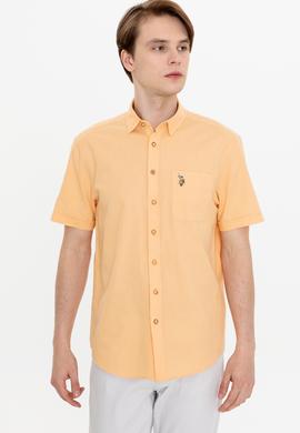 Erkek Turuncu Kısa Kollu Gömlek - 50249523087