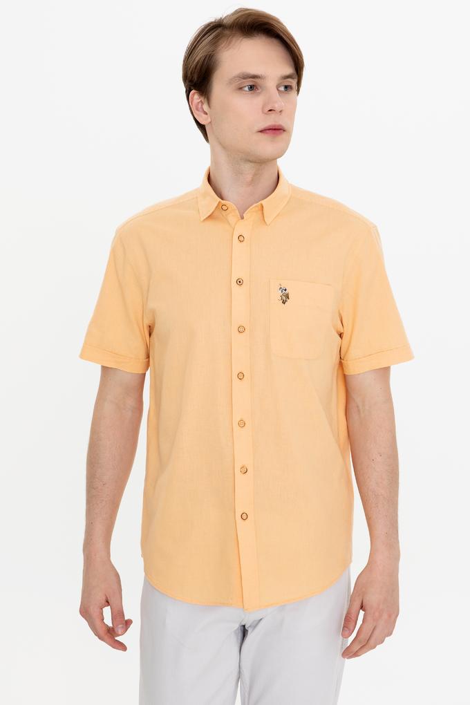 Erkek Turuncu Kısa Kollu Gömlek