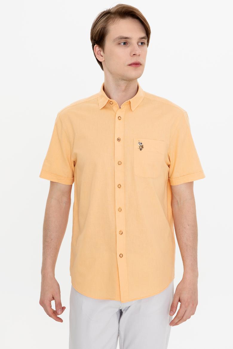 Erkek Turuncu Kısa Kollu Gömlek