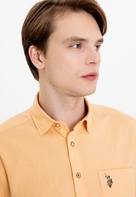 Erkek Turuncu Kısa Kollu Gömlek - 50249523087