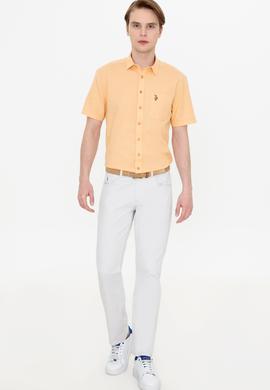 Erkek Turuncu Kısa Kollu Gömlek - 50249523087