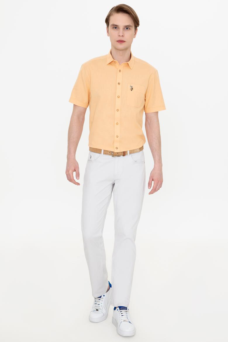 Erkek Turuncu Kısa Kollu Gömlek - 50249523087