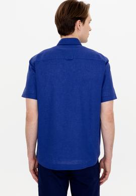 Erkek Mavi Kısa Kollu Gömlek - 50249523097
