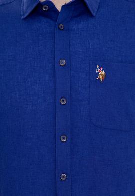 Erkek Mavi Kısa Kollu Gömlek - 50249523097