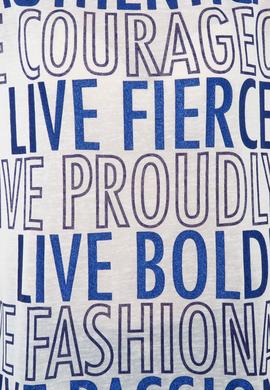 Kadın Mavi Bisiklet Yaka Tişört - 50248825010