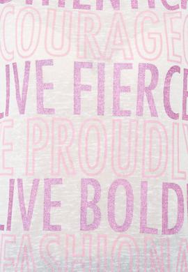 Kadın Manolya Bisiklet Yaka Tişört - 50248825004