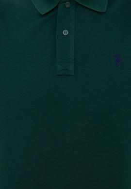 Erkek Koyu Yeşil Polo Yaka Basic T-Shirt - 50249149222