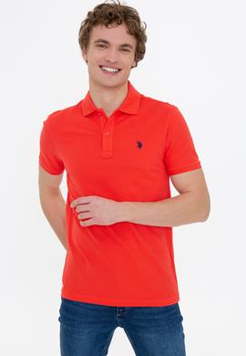 Erkek Kırmızı Basic Polo Yaka Tişört - 50249149386