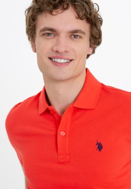 Erkek Kırmızı Basic Polo Yaka Tişört - 50249149386