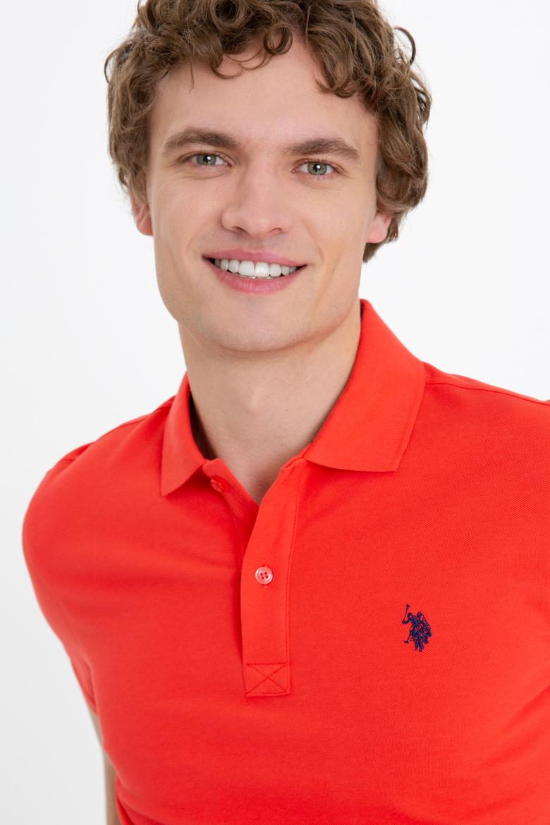 Erkek Kırmızı Basic Polo Yaka Tişört - 50249149386