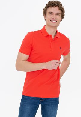 Erkek Kırmızı Basic Polo Yaka Tişört - 50249149386