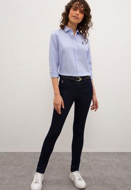 Kadın Koyu Mavi Jean Pantolon - 50219135003