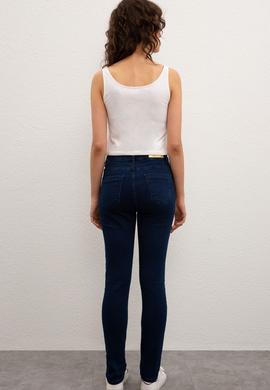 Kadın Mavi Jean Pantolon - 50219329002