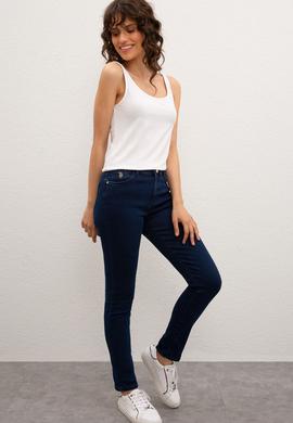 Kadın Mavi Jean Pantolon - 50219329002