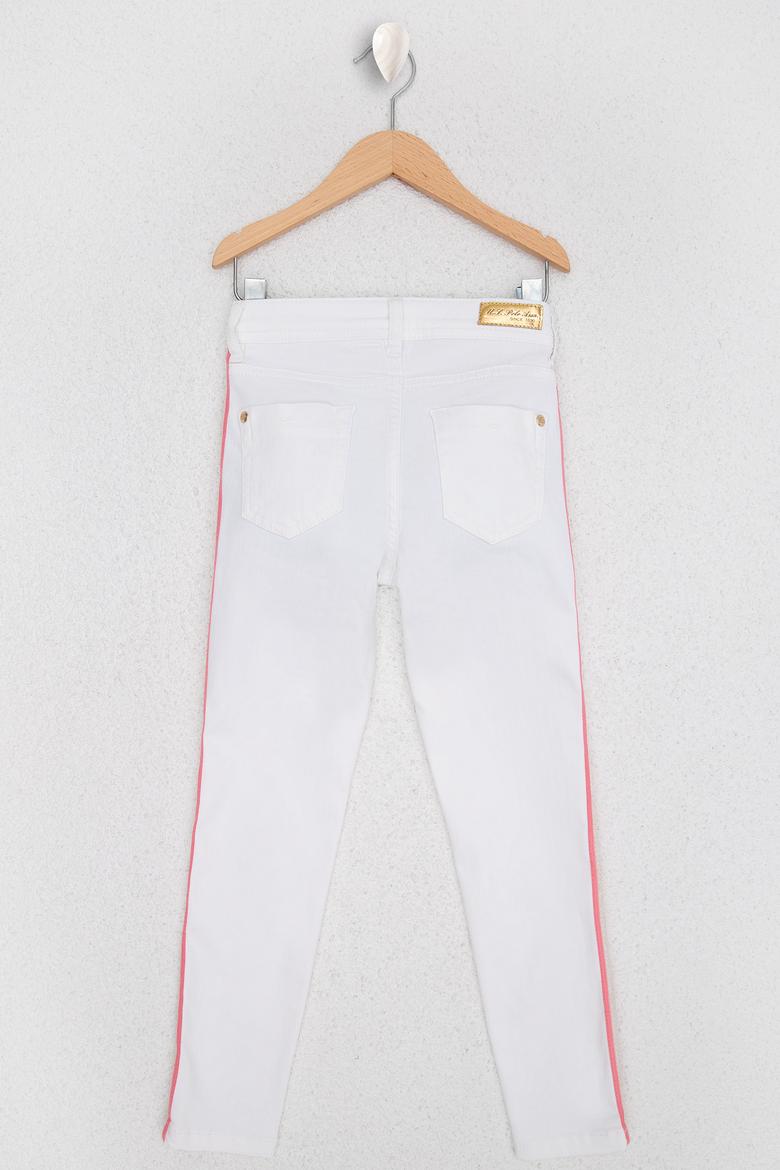 Kız Çocuk Beyaz Kanvas Pantolon - 50218410020