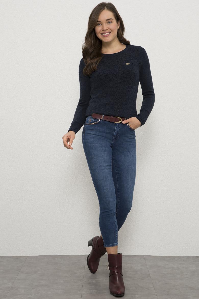 Kadın Lacivert Kazak - 50225219037