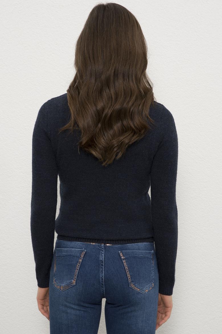 Kadın Lacivert Kazak - 50225219037