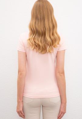 Kadın Açık Pembe Basic Polo Yaka Tişört - 50222743106