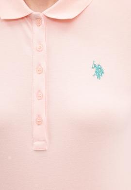 Kadın Açık Pembe Basic Polo Yaka Tişört - 50222743106