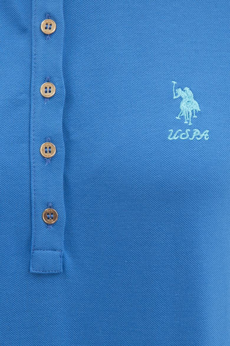 Kadın Kobalt Mavi Basic Polo Yaka Tişört - 50217591106