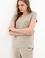 Kadın Haki V Yaka Basic Tişört