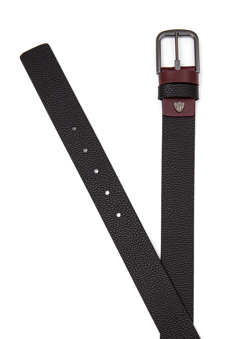 Erkek Çift Taraflı Siyah Kemer