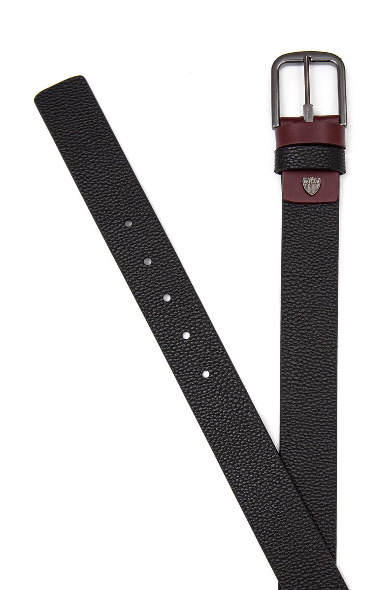 Erkek Çift Taraflı Siyah Kemer