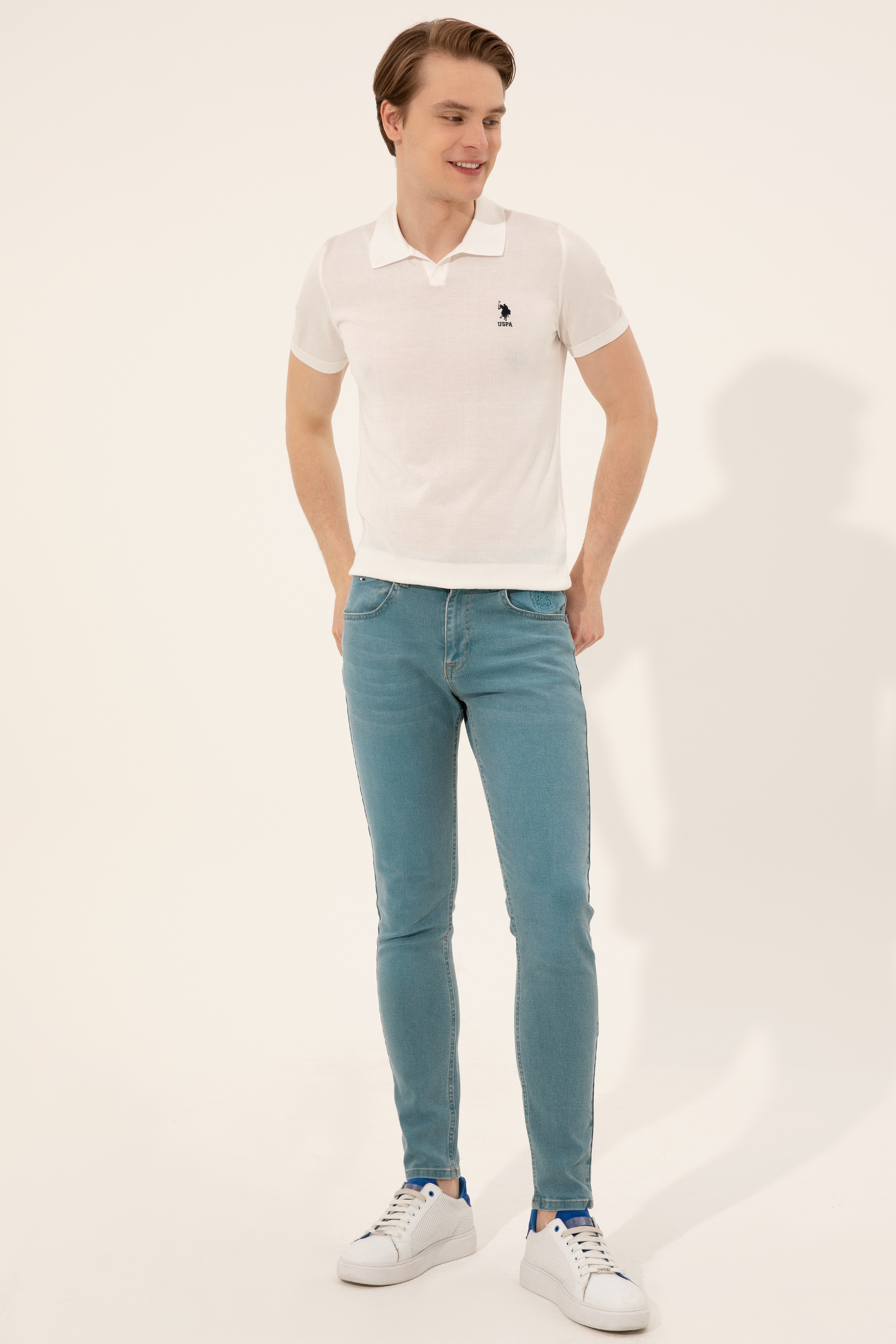 Erkek Yeşil Denim Pantolon - Image 3