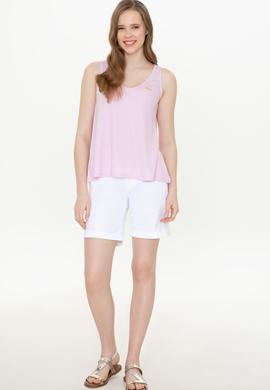 Kadın Beyaz Dokuma Şort - 50246039017