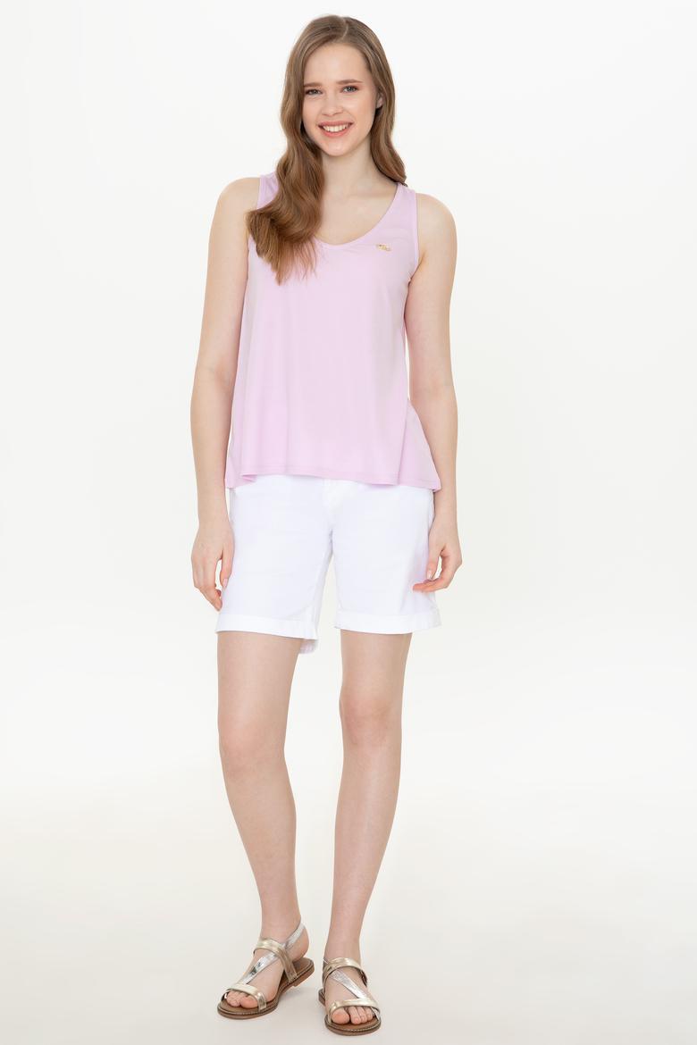 Kadın Beyaz Dokuma Şort