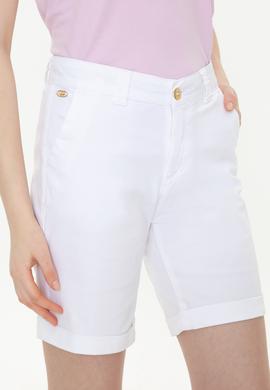 Kadın Beyaz Dokuma Şort - 50246039017