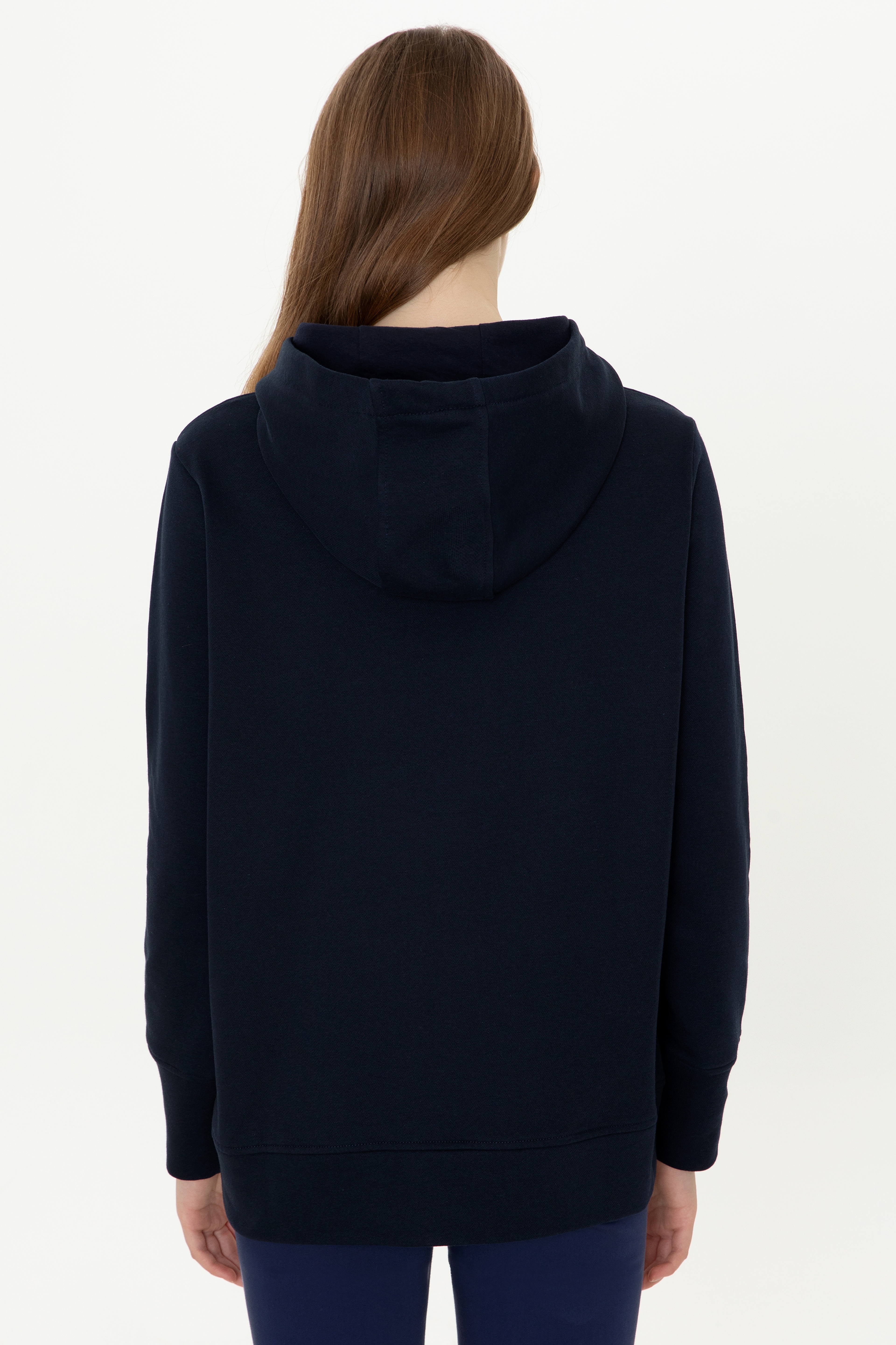 Kadın Lacivert Sweatshirt - Image 5