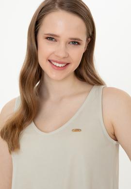 Kadın Taş Kolsuz Tişört - 50248910005