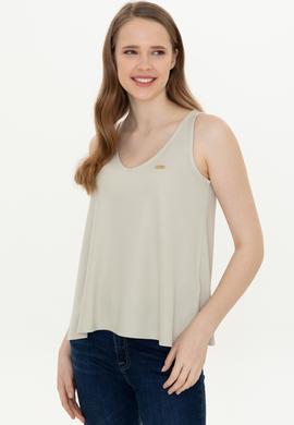 Kadın Taş Kolsuz Tişört - 50248910005