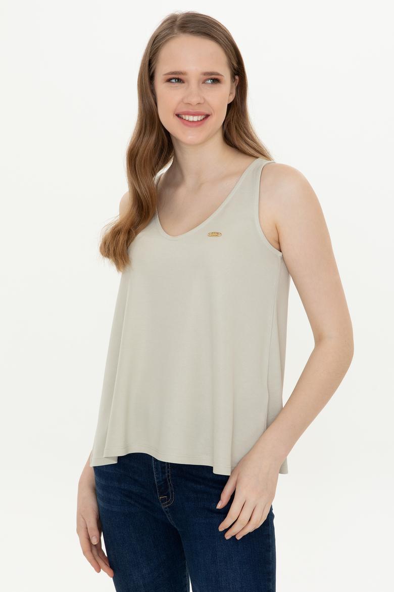 Kadın Taş Kolsuz Tişört - 50248910005