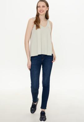 Kadın Taş Kolsuz Tişört - 50248910005