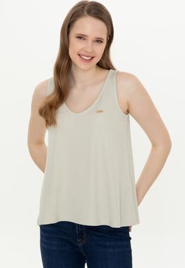 Kadın Taş Kolsuz Tişört - 50248910005