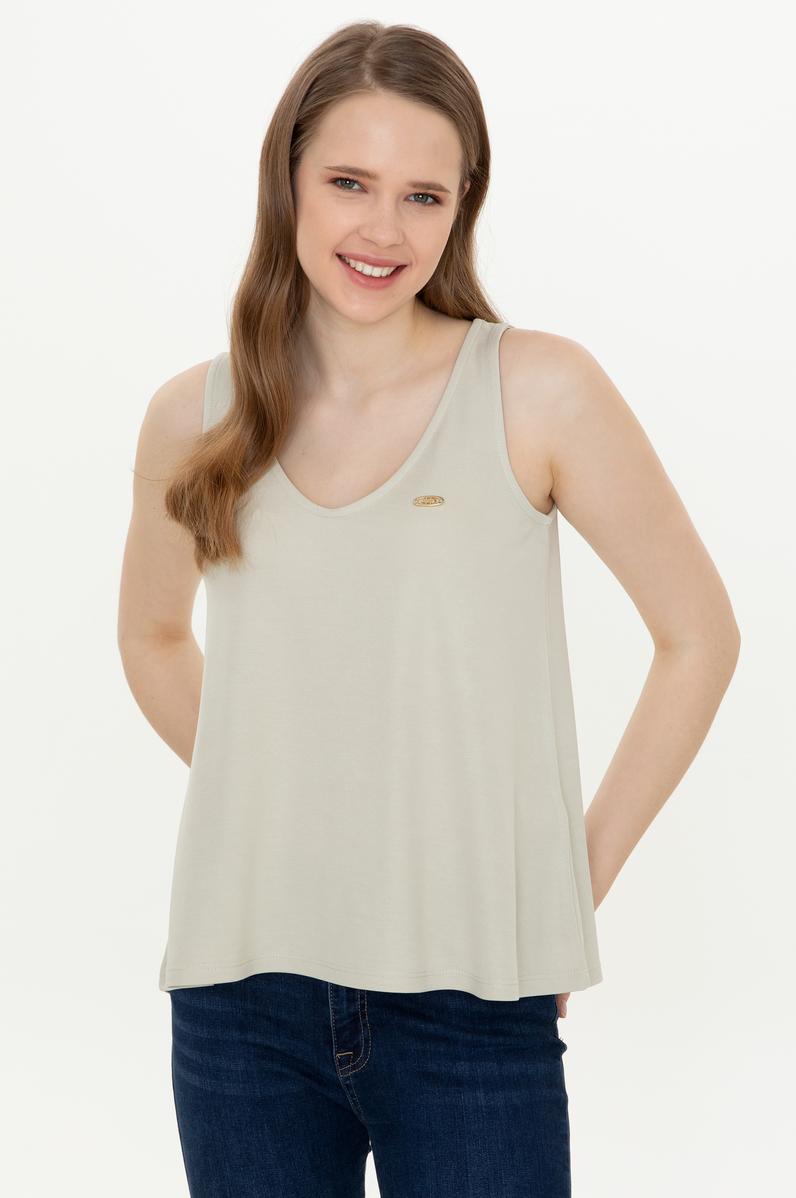 Kadın Taş Kolsuz Tişört