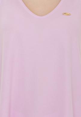 Kadın Manolya V Yaka Kolsuz Tişört - 50248910020