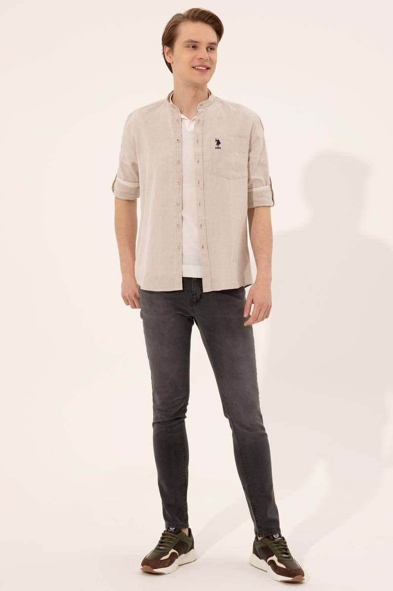 Erkek Mavi Denim Pantolon