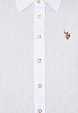 Kadın Beyaz Uzun Kollu Basic Gömlek - 50246464030