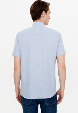 Erkek Mavi Kısa Kollu Gömlek - 50246425023
