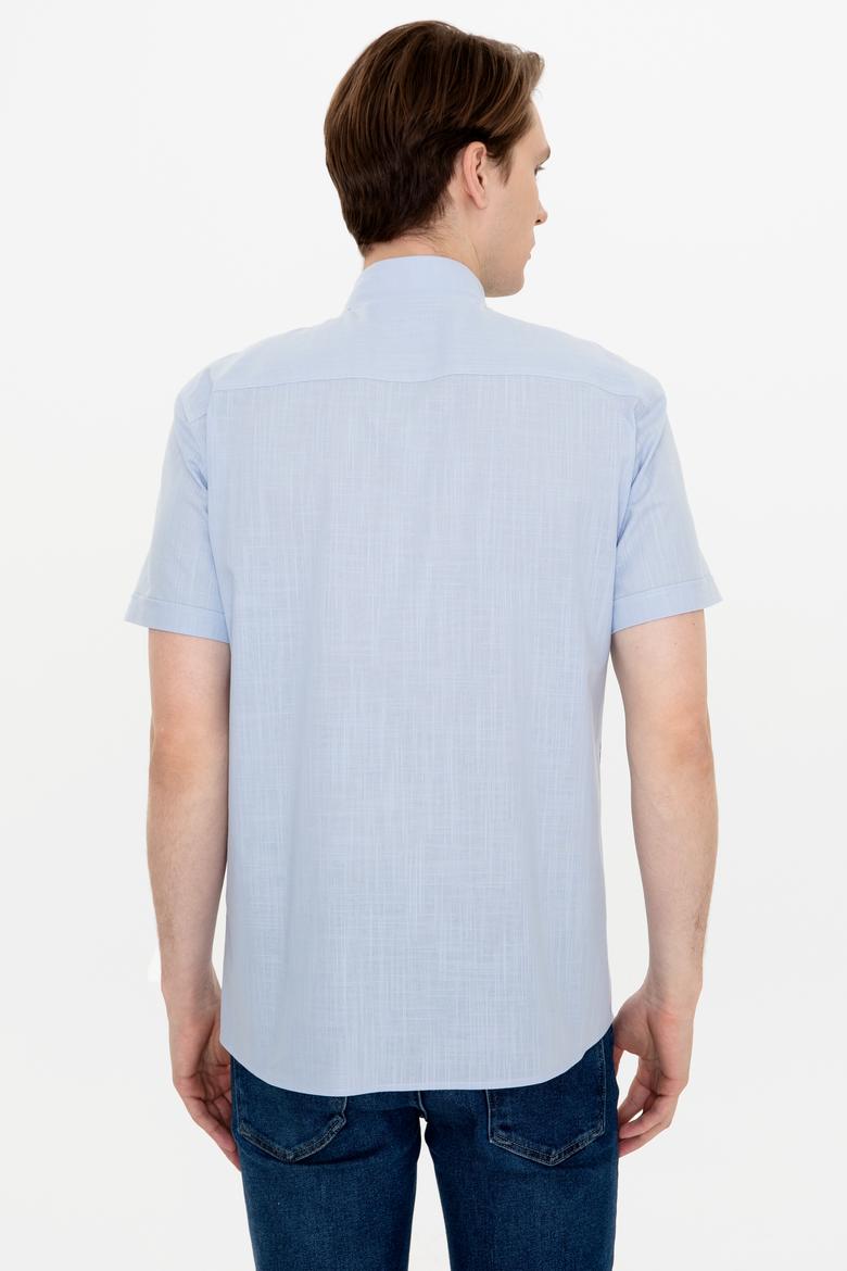 Erkek Mavi Kısa Kollu Gömlek - 50246425023