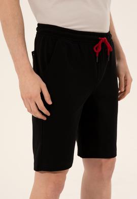 Erkek Siyah Örme Şort - 50248600025