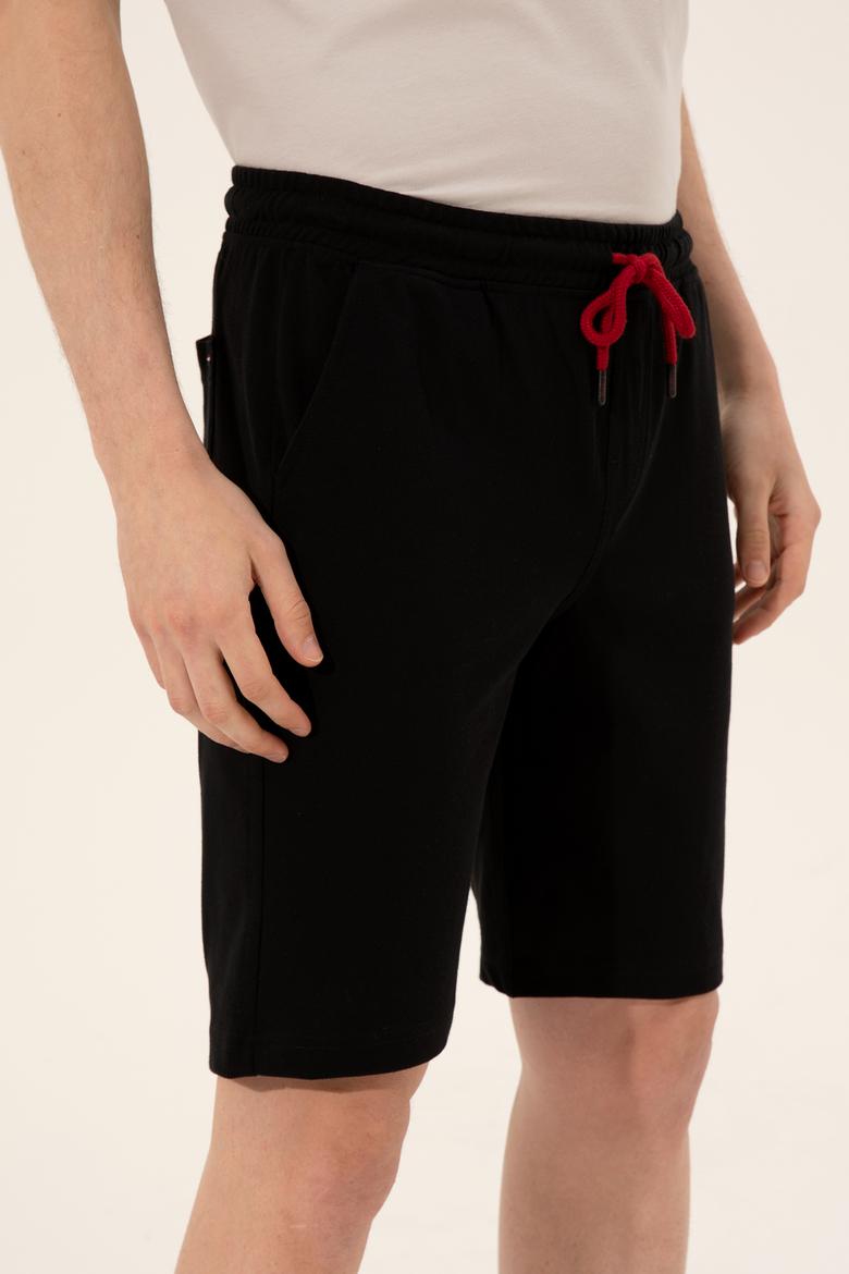 Erkek Siyah Örme Şort - 50248600025