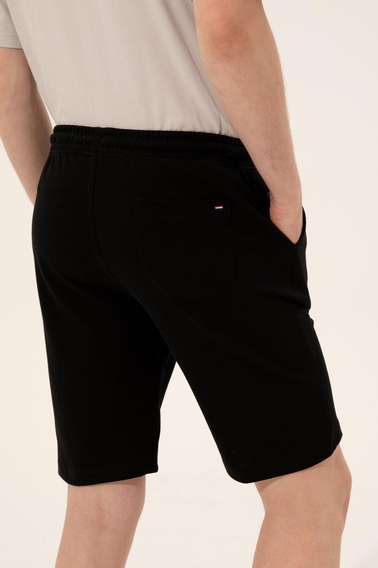 Erkek Siyah Örme Şort - 50248600025