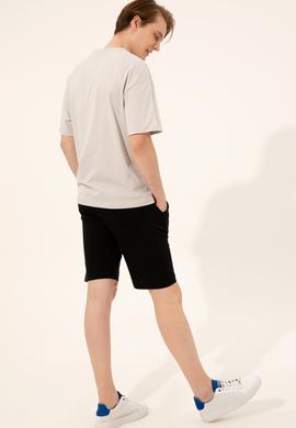 Erkek Siyah Örme Şort - 50248600025