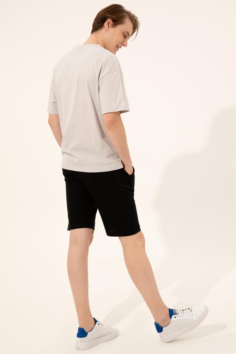 Erkek Siyah Örme Şort - 50248600025